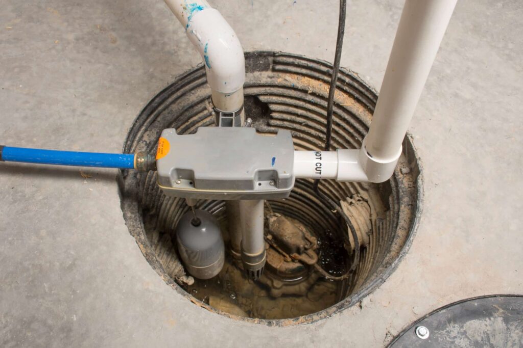 sump pump in Boise basement